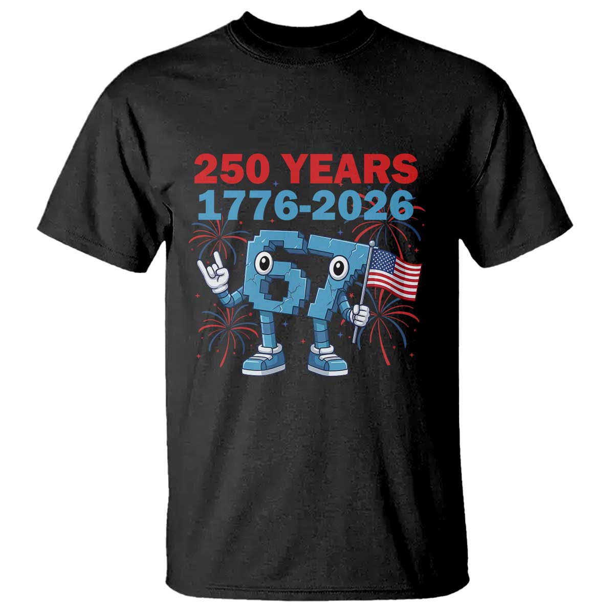250th America Anniversary T Shirt Funny Italian Brainrot Meme 4th of July TS14 Black Print Your Wear