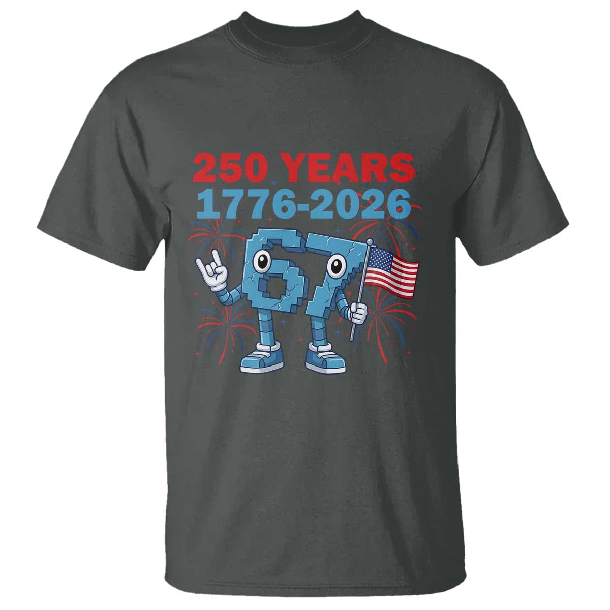 250th America Anniversary T Shirt Funny Italian Brainrot Meme 4th of July TS14 Dark Heather Print Your Wear