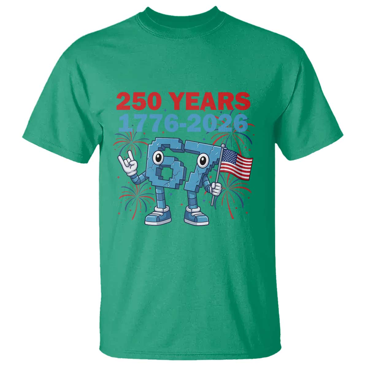 250th America Anniversary T Shirt Funny Italian Brainrot Meme 4th of July TS14 Irish Green Print Your Wear