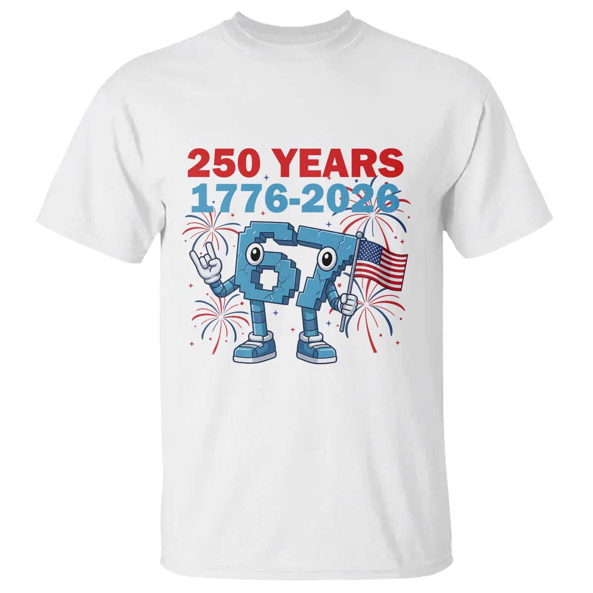 250th America Anniversary T Shirt Funny Italian Brainrot Meme 4th of July TS14 White Print Your Wear