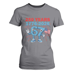 250th America Anniversary T Shirt For Women Funny Italian Brainrot Meme 4th of July TS14 Charcoal Print Your Wear