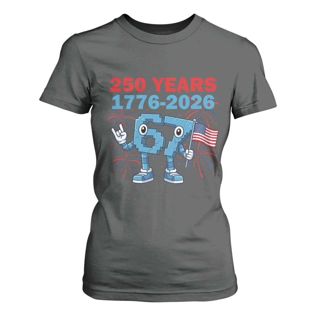 250th America Anniversary T Shirt For Women Funny Italian Brainrot Meme 4th of July TS14 Dark Heather Print Your Wear