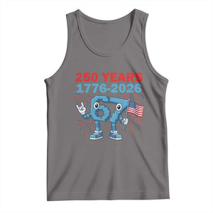 250th America Anniversary Tank Top Funny Italian Brainrot Meme 4th of July TS14 Deep Heather Print Your Wear