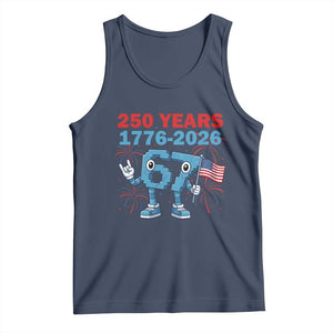 250th America Anniversary Tank Top Funny Italian Brainrot Meme 4th of July TS14 Navy Print Your Wear