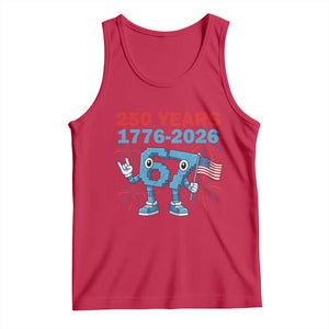 250th America Anniversary Tank Top Funny Italian Brainrot Meme 4th of July TS14 Red Print Your Wear