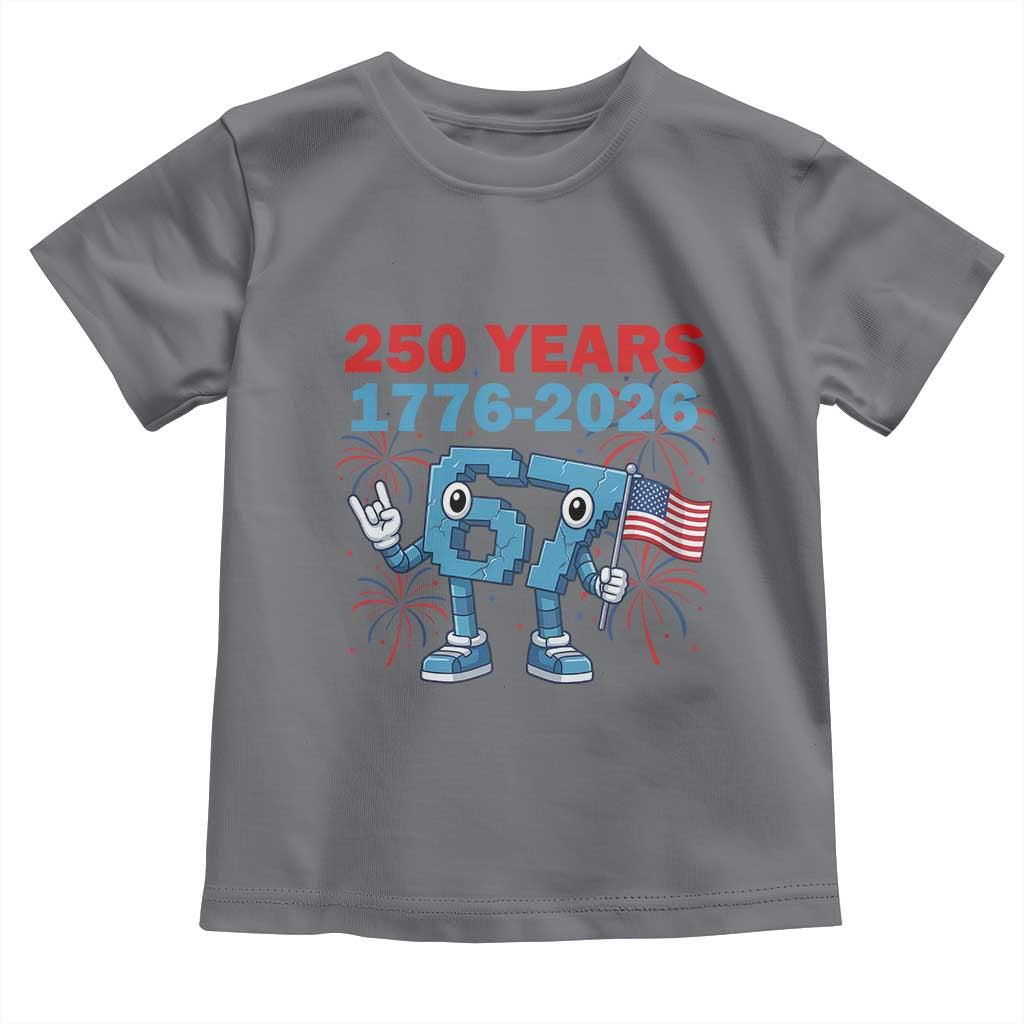 250th America Anniversary Toddler T Shirt Funny Italian Brainrot Meme 4th of July TS14 Charcoal Print Your Wear