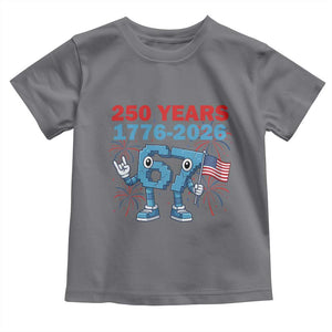 250th America Anniversary Toddler T Shirt Funny Italian Brainrot Meme 4th of July TS14 Charcoal Print Your Wear
