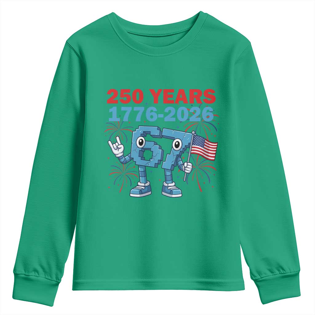 250th America Anniversary Youth Sweatshirt Funny Italian Brainrot Meme 4th of July TS14 Irish Green Print Your Wear