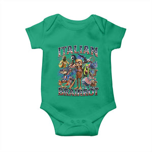 Funny Italian Brainrot Meme 4th of July Baby Onesie TS14 Irish Green Print Your Wear