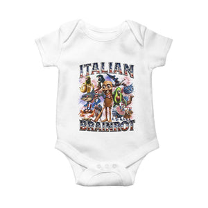 Funny Italian Brainrot Meme 4th of July Baby Onesie TS14 White Print Your Wear
