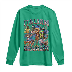 Funny Italian Brainrot Meme 4th of July Long Sleeve Shirt TS14 Irish Green Print Your Wear