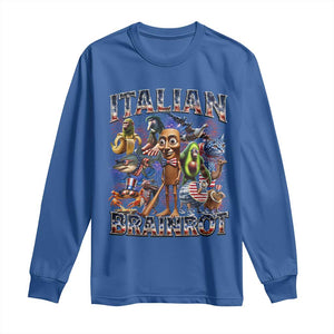 Funny Italian Brainrot Meme 4th of July Long Sleeve Shirt TS14 Royal Blue Print Your Wear