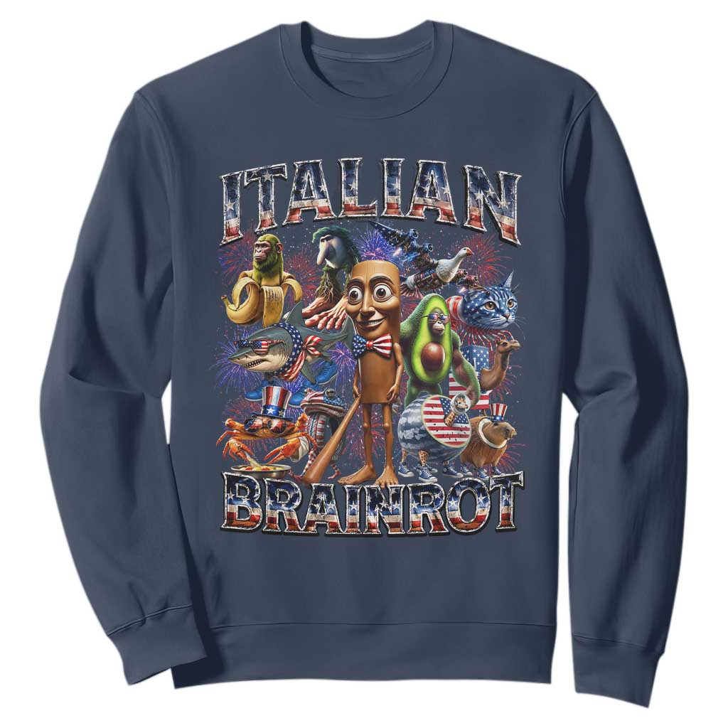 Funny Italian Brainrot Meme 4th of July Sweatshirt