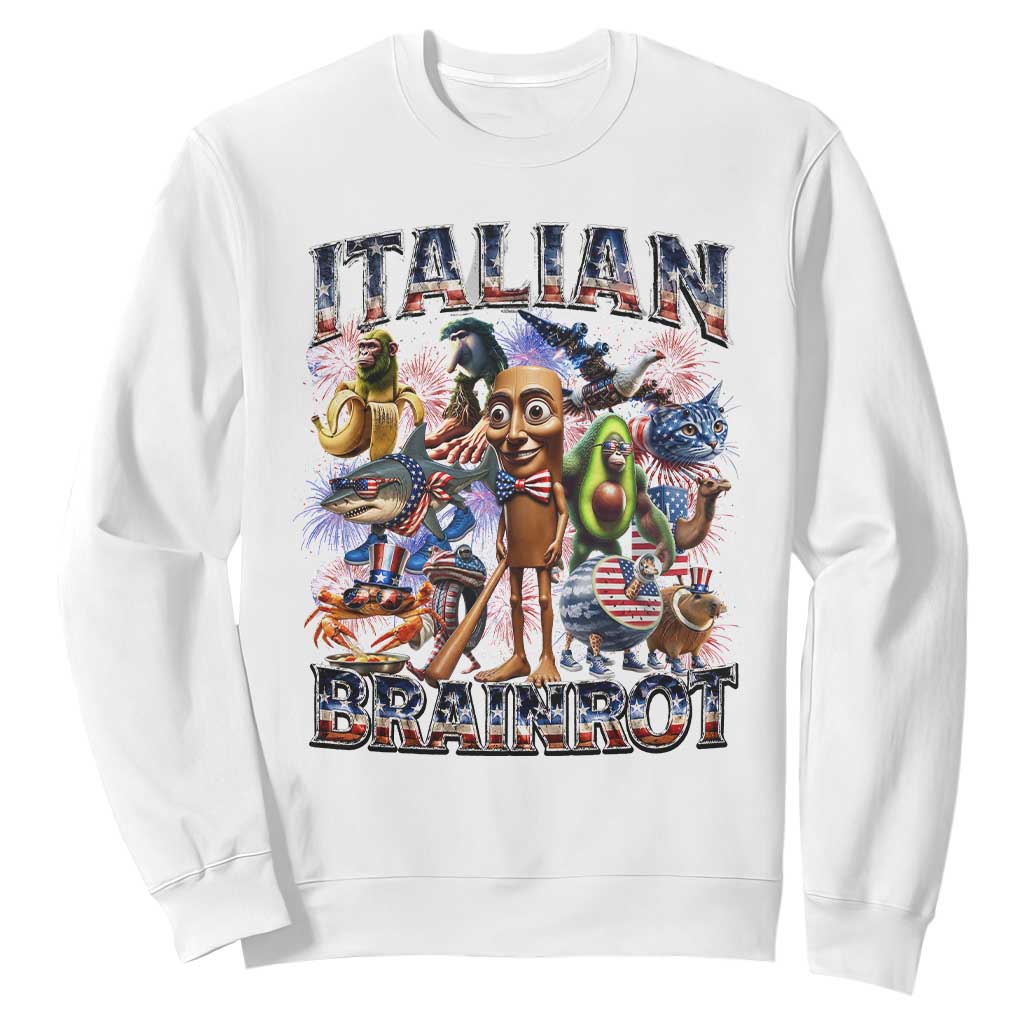 Funny Italian Brainrot Meme 4th of July Sweatshirt