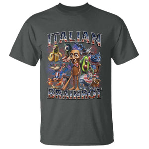 Funny Italian Brainrot Meme 4th of July T Shirt TS14 Dark Heather Print Your Wear