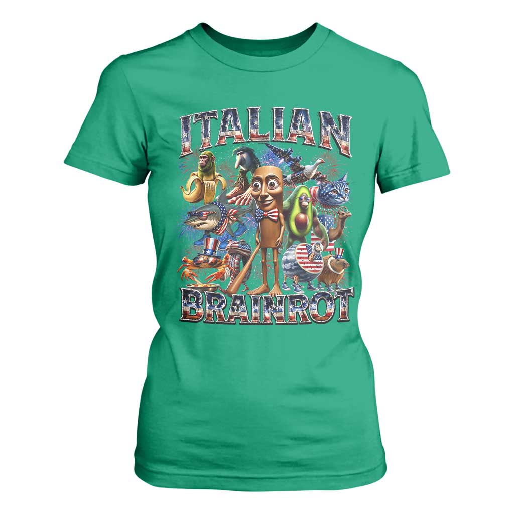 Funny Italian Brainrot Meme 4th of July T Shirt For Women TS14 Irish Green Print Your Wear