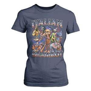 Funny Italian Brainrot Meme 4th of July T Shirt For Women TS14 Navy Print Your Wear