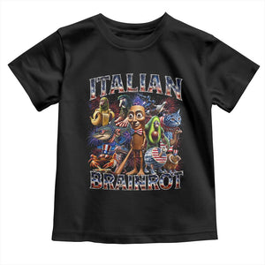 Funny Italian Brainrot Meme 4th of July Toddler T Shirt TS14 Black Print Your Wear