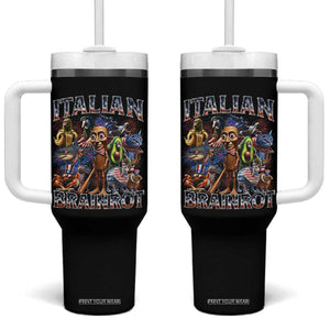 Funny Italian Brainrot Meme 4th of July Tumbler With Handle