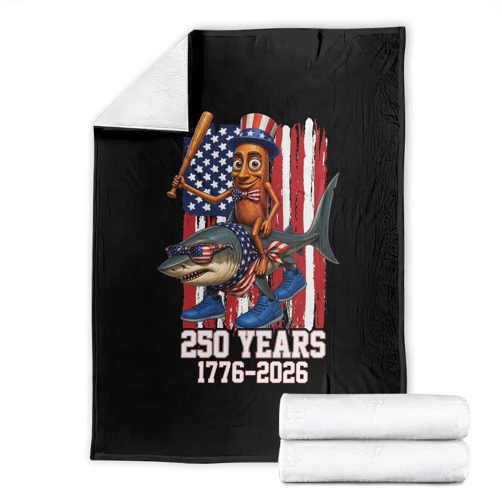250th America Anniversary Throw Blanket Funny Tung Tung Tung Sahur Tralalero Tralala 4th of July