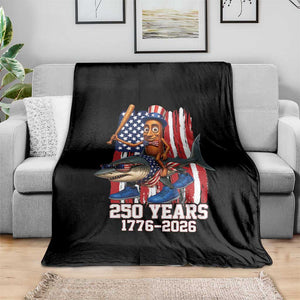 250th America Anniversary Throw Blanket Funny Tung Tung Tung Sahur Tralalero Tralala 4th of July