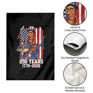 250th America Anniversary Garden Flag Funny Tung Tung Tung Sahur Tralalero Tralala 4th of July