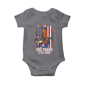 250th America Anniversary Baby Onesie Funny Tung Tung Tung Sahur Tralalero Tralala 4th of July