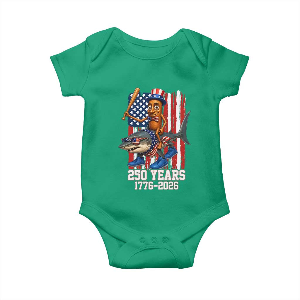 250th America Anniversary Baby Onesie Funny Tung Tung Tung Sahur Tralalero Tralala 4th of July