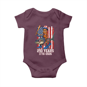 250th America Anniversary Baby Onesie Funny Tung Tung Tung Sahur Tralalero Tralala 4th of July
