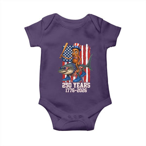 250th America Anniversary Baby Onesie Funny Tung Tung Tung Sahur Tralalero Tralala 4th of July