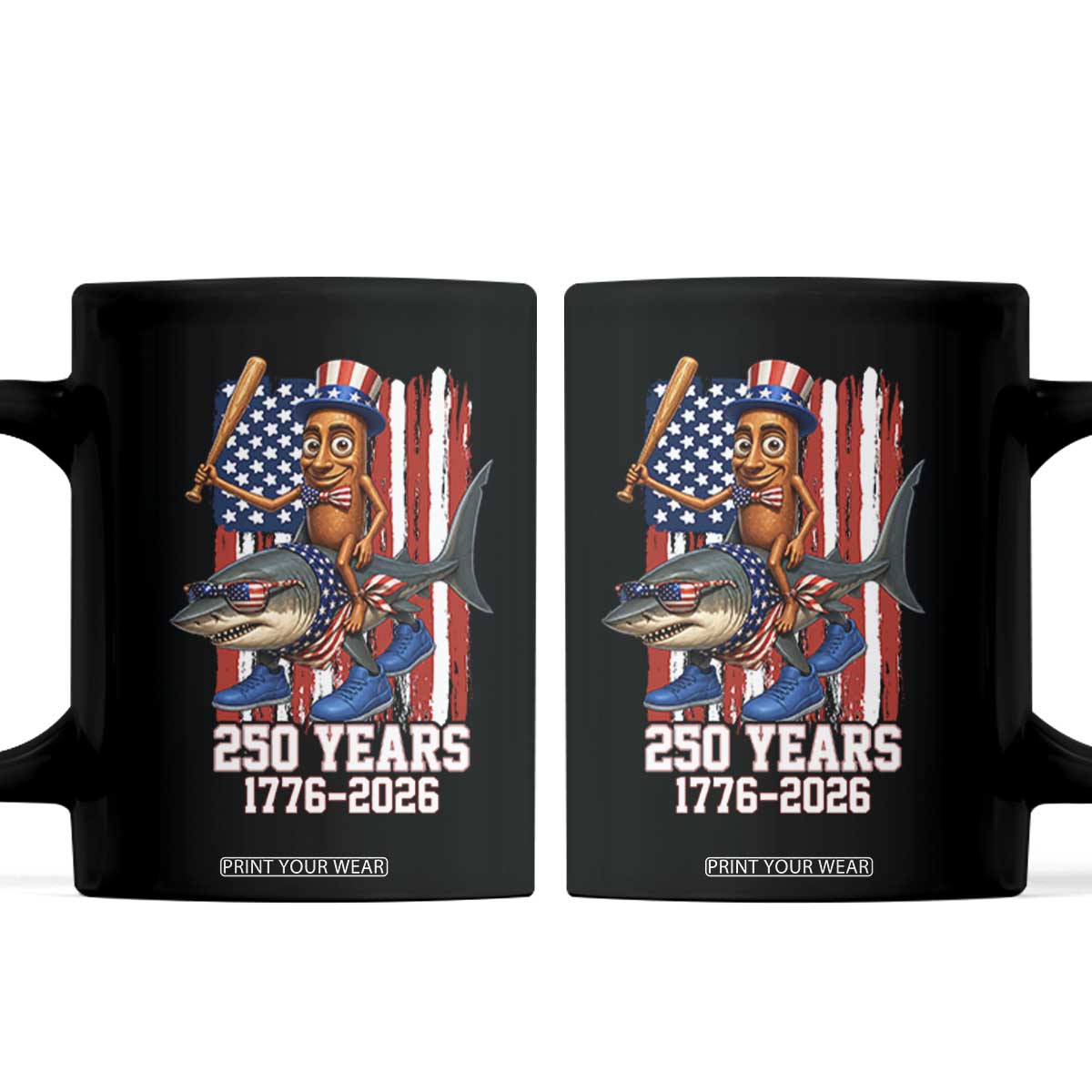 250th America Anniversary Coffee Mug Funny Tung Tung Tung Sahur Tralalero Tralala 4th of July