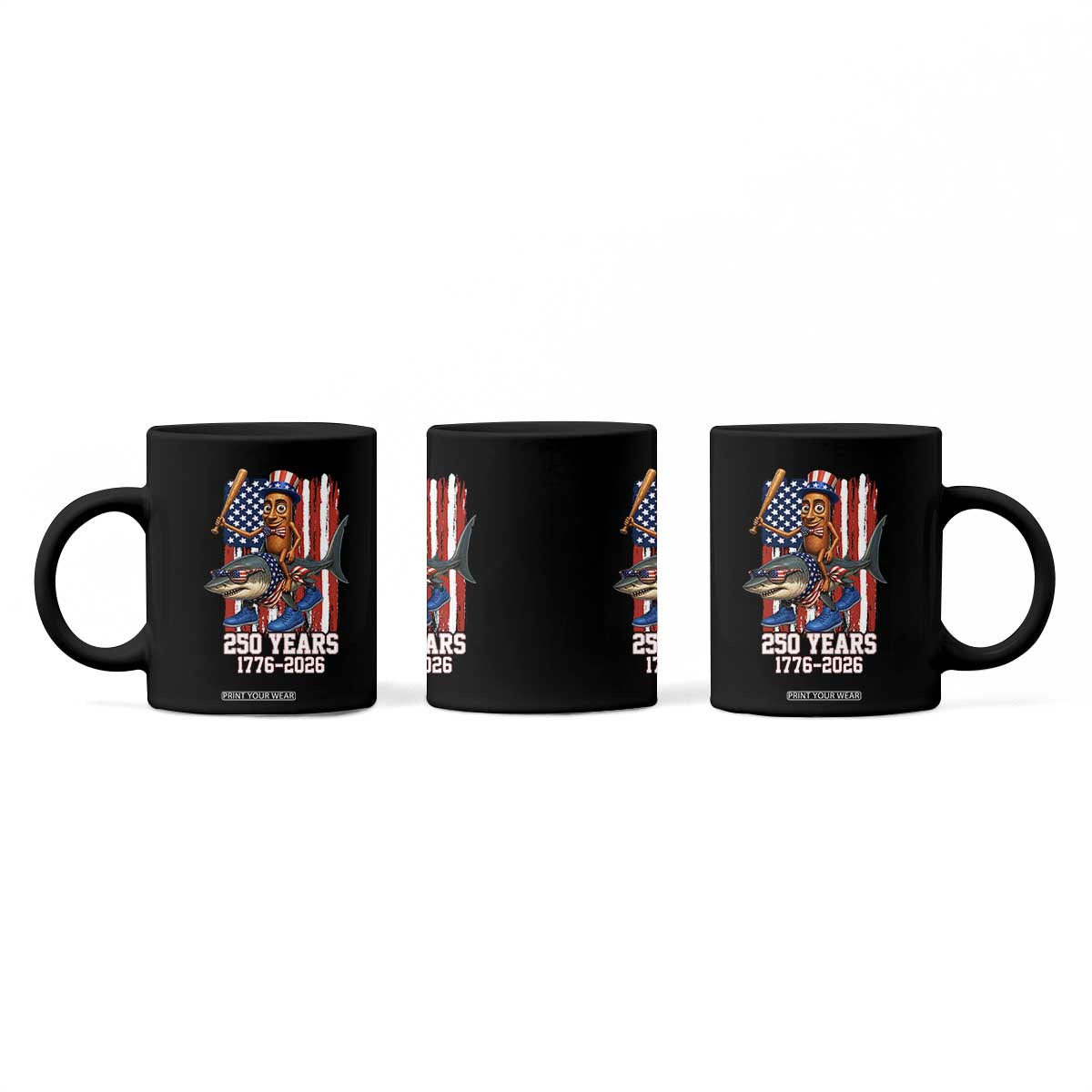 250th America Anniversary Coffee Mug Funny Tung Tung Tung Sahur Tralalero Tralala 4th of July