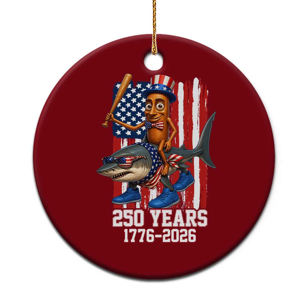 250th America Anniversary Ceramic Ornament Funny Tung Tung Tung Sahur Tralalero Tralala 4th of July