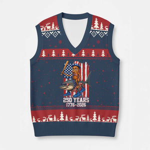 250th America Anniversary V-Neck Knit Sweater Vest Funny Tung Tung Tung Sahur Tralalero Tralala 4th of July