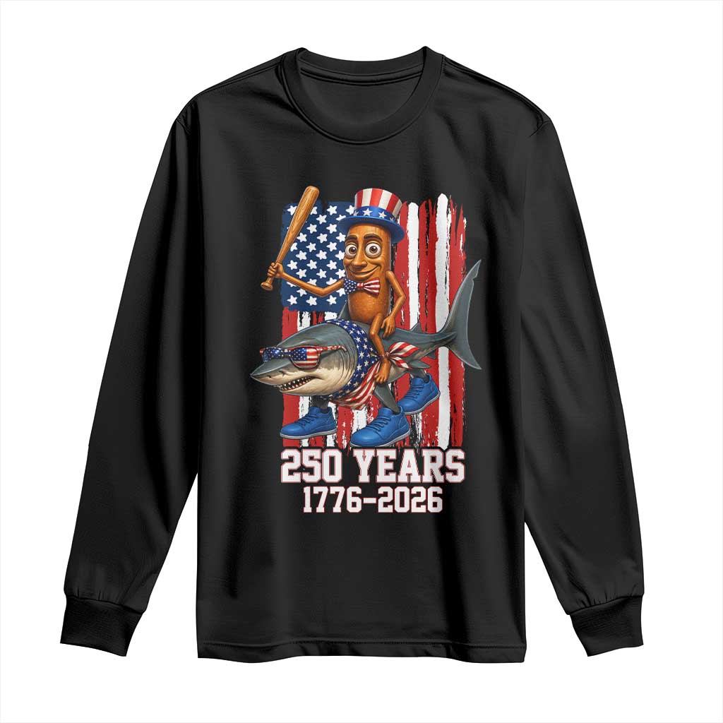 250th America Anniversary Long Sleeve Shirt Funny Tung Tung Tung Sahur Tralalero Tralala 4th of July