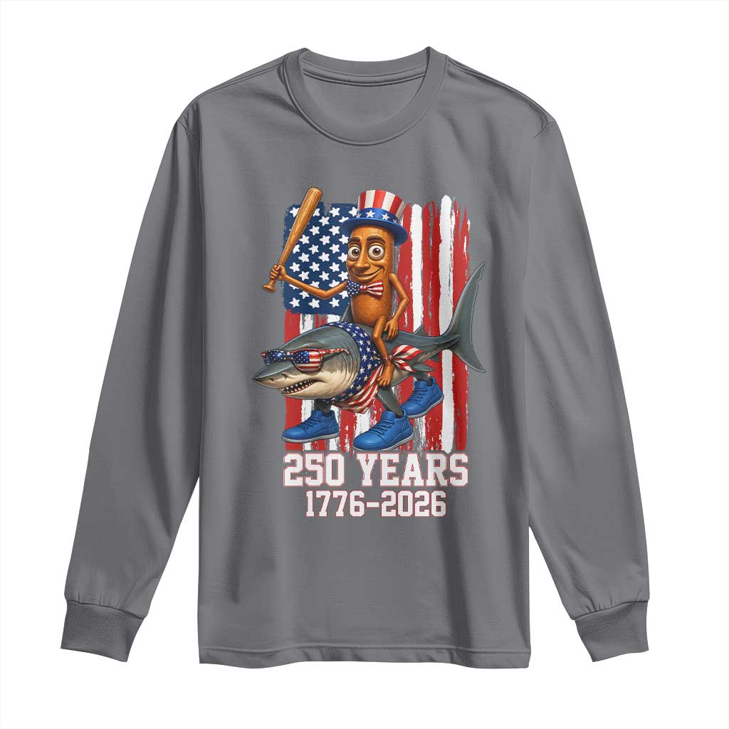 250th America Anniversary Long Sleeve Shirt Funny Tung Tung Tung Sahur Tralalero Tralala 4th of July