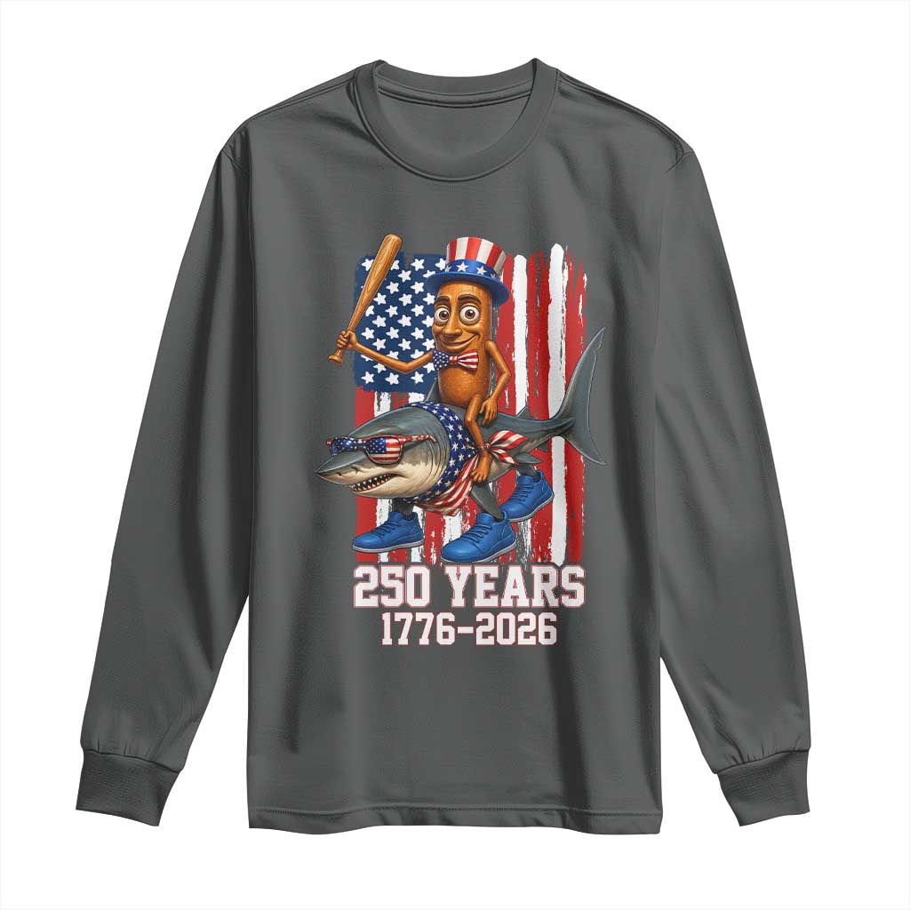 250th America Anniversary Long Sleeve Shirt Funny Tung Tung Tung Sahur Tralalero Tralala 4th of July