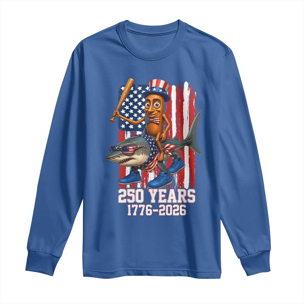 250th America Anniversary Long Sleeve Shirt Funny Tung Tung Tung Sahur Tralalero Tralala 4th of July
