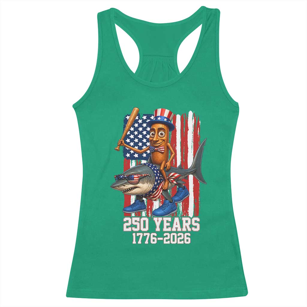 250th America Anniversary Racerback Tank Top Funny Tung Tung Tung Sahur Tralalero Tralala 4th of July