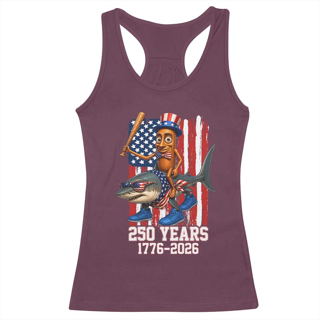 250th America Anniversary Racerback Tank Top Funny Tung Tung Tung Sahur Tralalero Tralala 4th of July