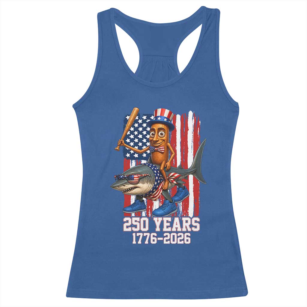 250th America Anniversary Racerback Tank Top Funny Tung Tung Tung Sahur Tralalero Tralala 4th of July