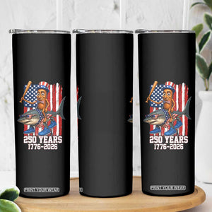 250th America Anniversary Skinny Tumbler Funny Tung Tung Tung Sahur Tralalero Tralala 4th of July TS14 Print Your Wear