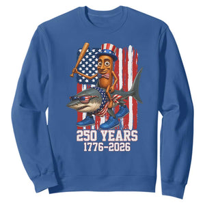 250th America Anniversary Sweatshirt Funny Tung Tung Tung Sahur Tralalero Tralala 4th of July