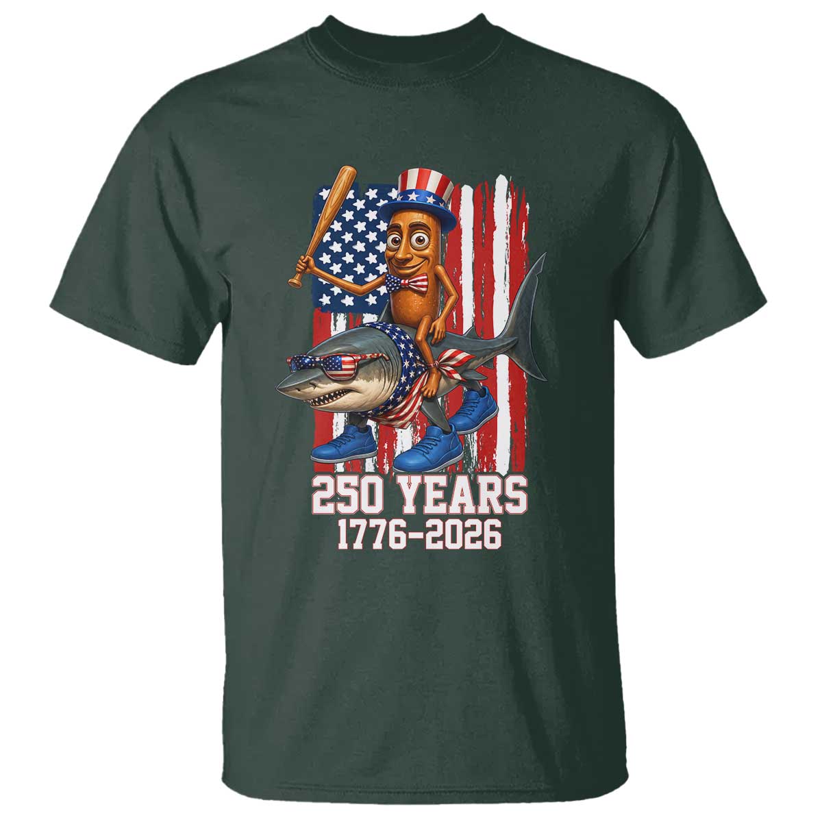 250th America Anniversary T Shirt Funny Tung Tung Tung Sahur Tralalero Tralala 4th of July