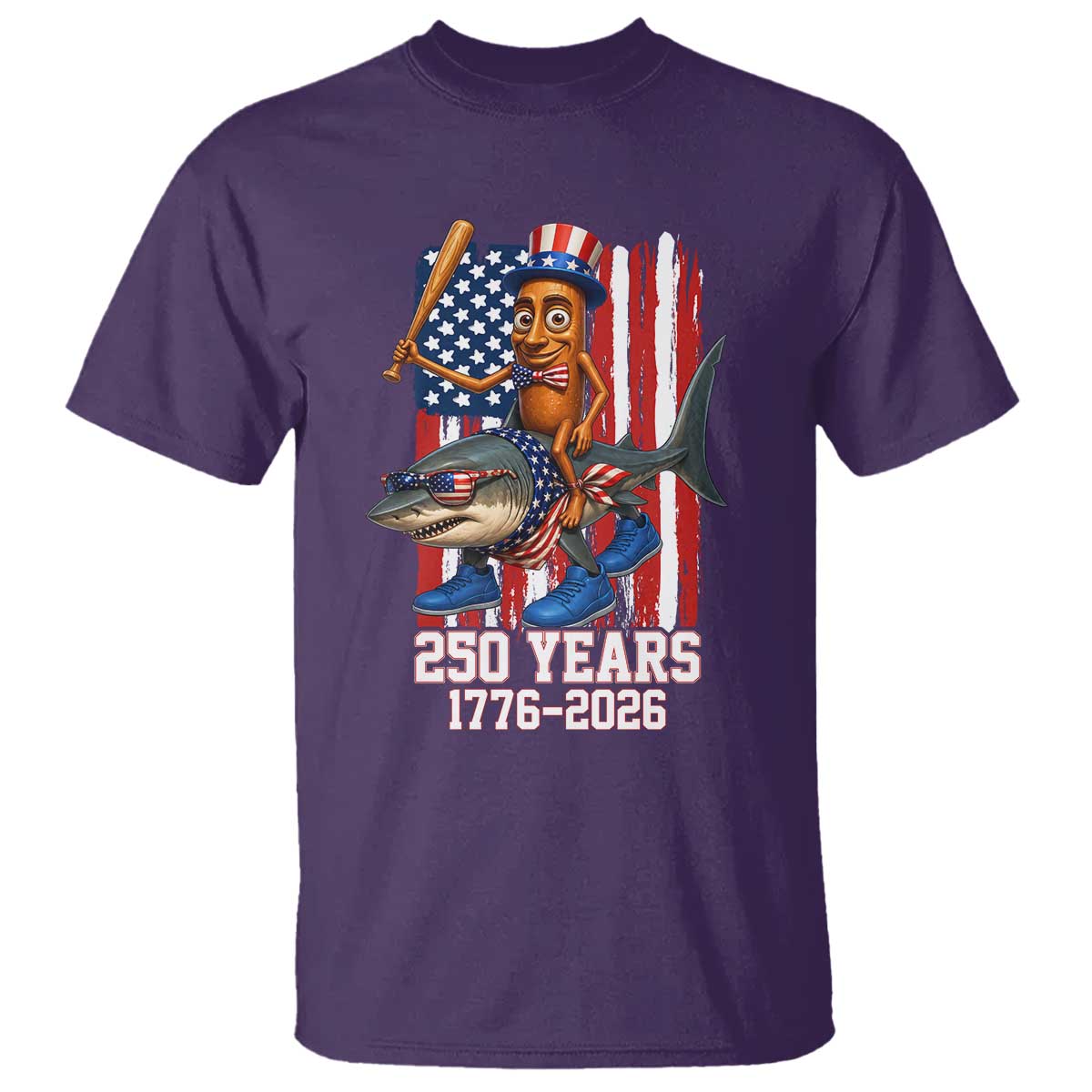 250th America Anniversary T Shirt Funny Tung Tung Tung Sahur Tralalero Tralala 4th of July