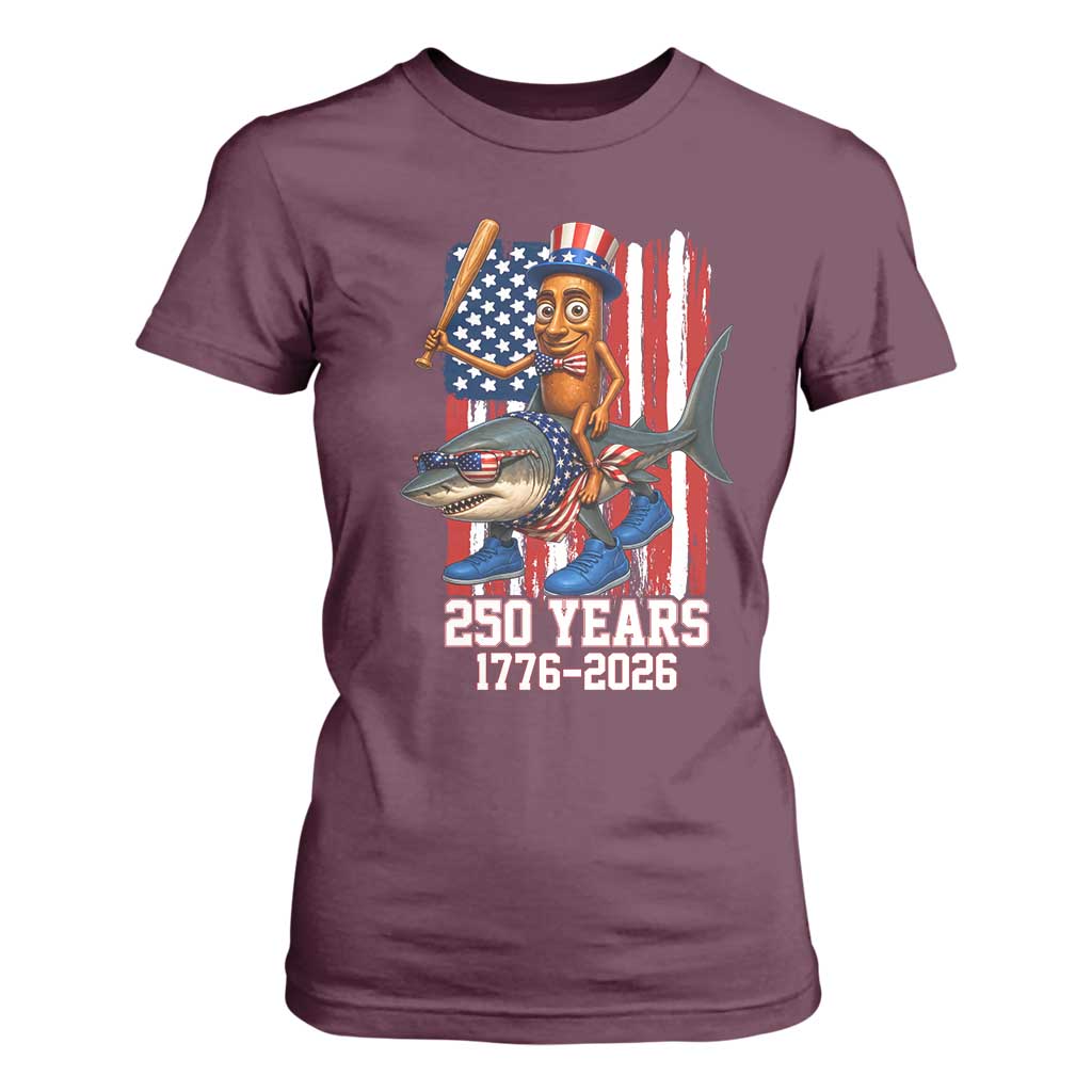 250th America Anniversary T Shirt For Women Funny Tung Tung Tung Sahur Tralalero Tralala 4th of July