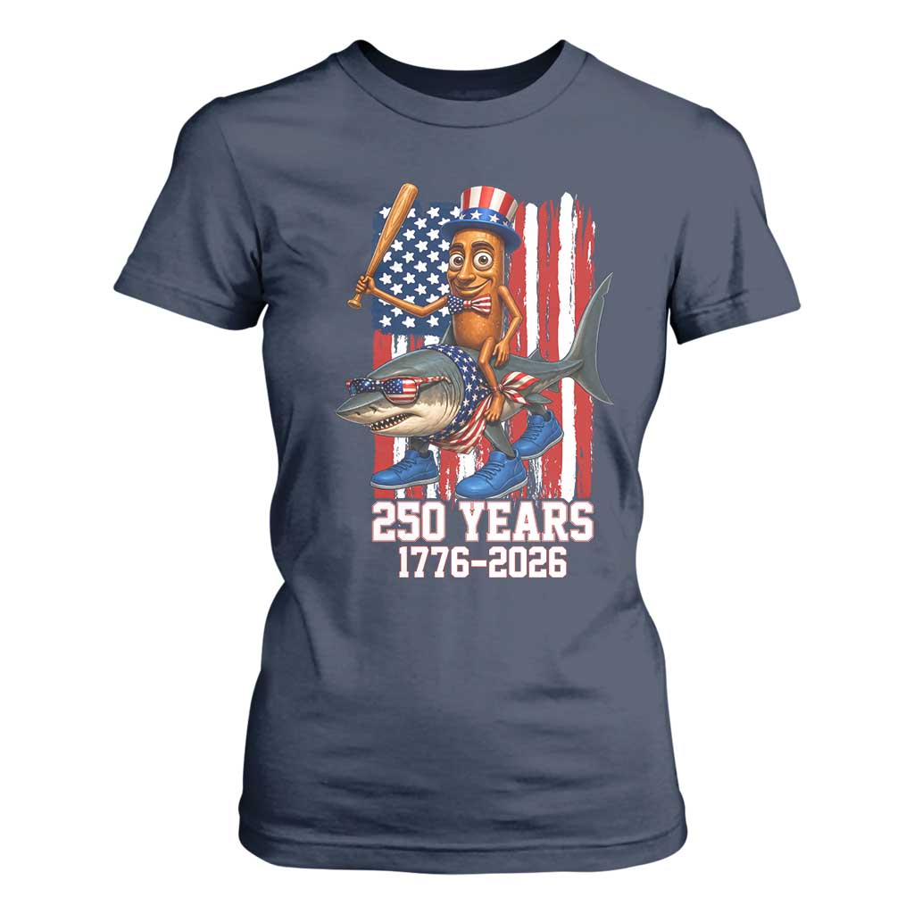 250th America Anniversary T Shirt For Women Funny Tung Tung Tung Sahur Tralalero Tralala 4th of July