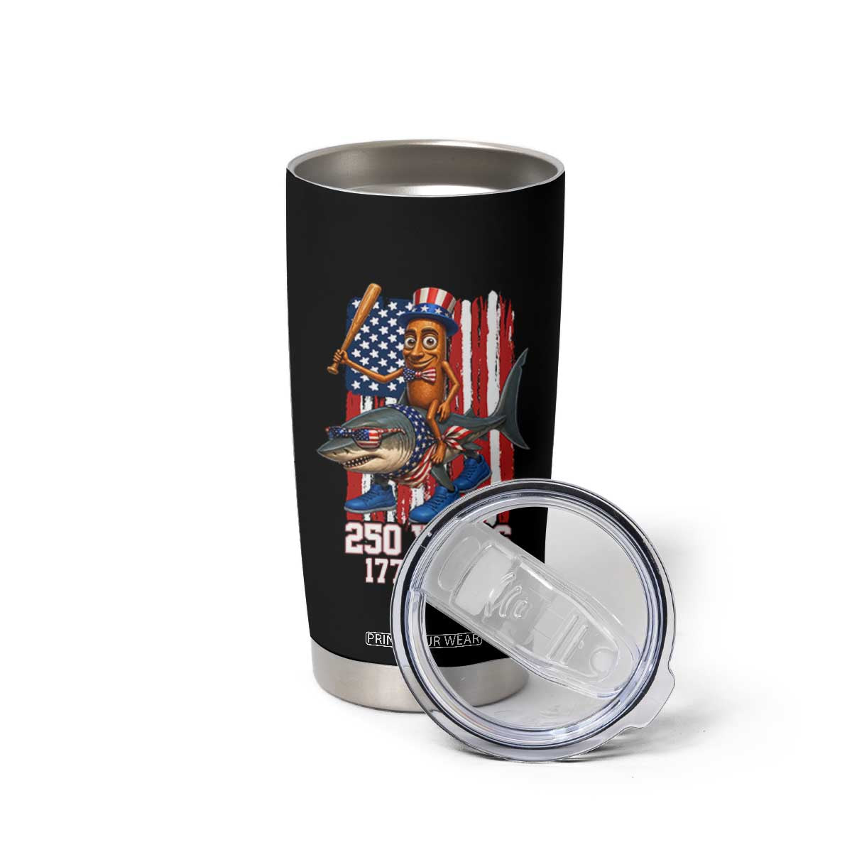 250th America Anniversary Tumbler Cup Funny Tung Tung Tung Sahur Tralalero Tralala 4th of July