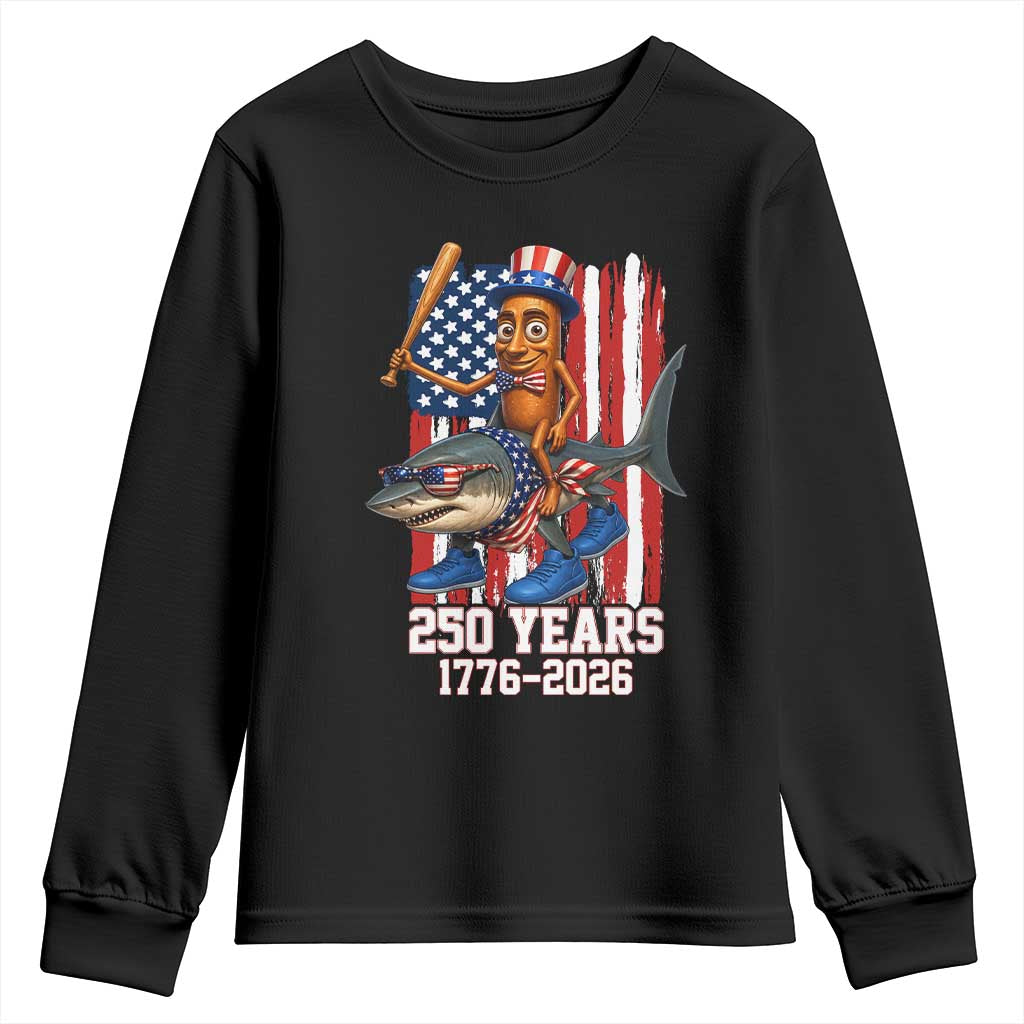 250th America Anniversary Youth Sweatshirt Funny Tung Tung Tung Sahur Tralalero Tralala 4th of July