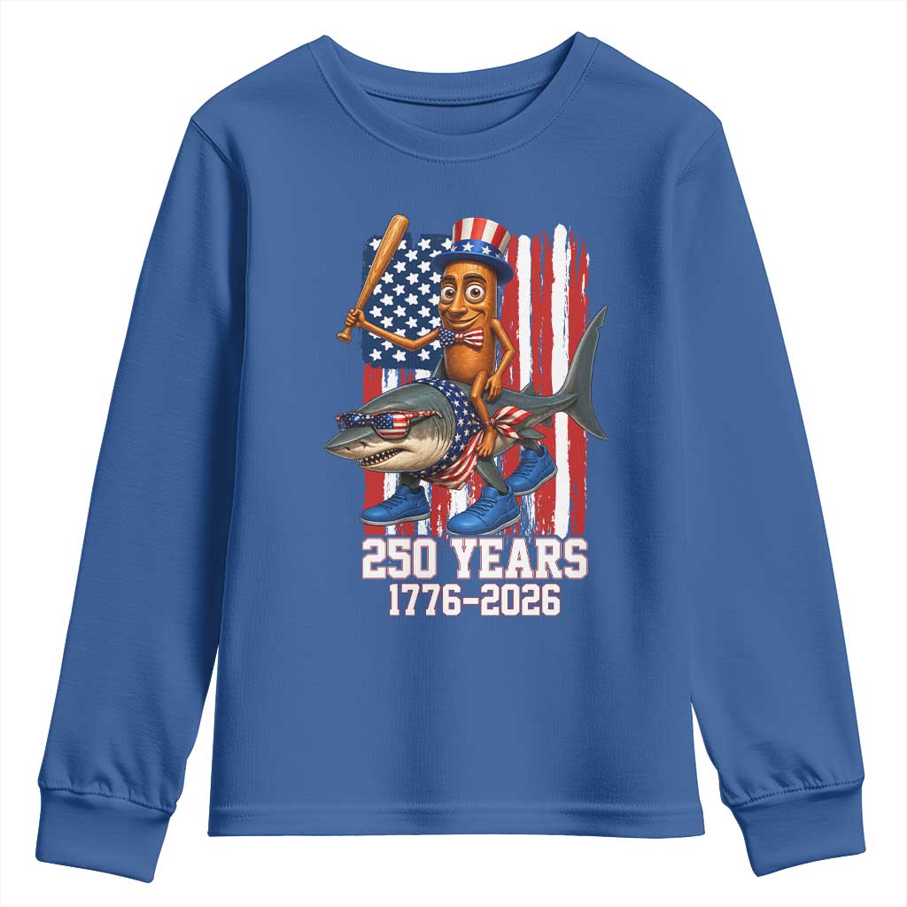 250th America Anniversary Youth Sweatshirt Funny Tung Tung Tung Sahur Tralalero Tralala 4th of July